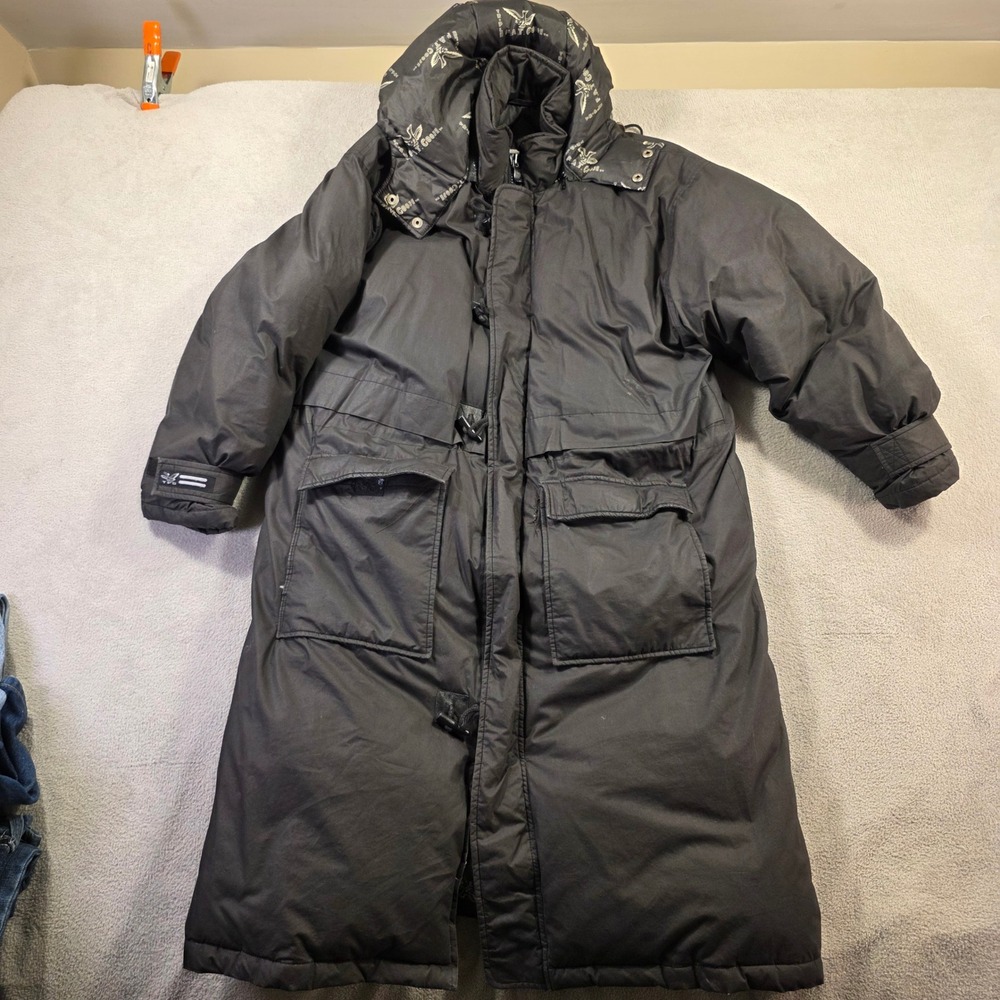 Triple FAT Goose Parka Men Large Black Long Puffer Jacket Vintage Streetwear X22